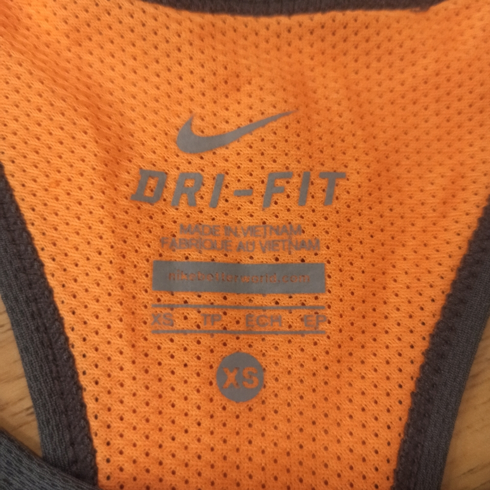 Nike Tank Top Womens XS gray orange Dri Fit  Running Athletic - Picture 2 of 16